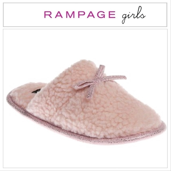 Rampage Bedroom House Slippers Barbiecore Pink Sherpa Slides Cute Comfy NIP - Picture 3 of 5